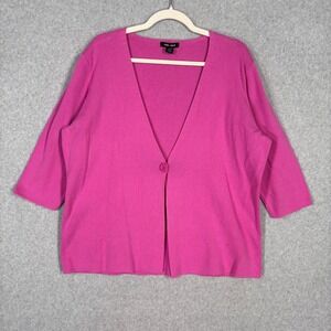 Spring Mercer Cardigan Sweater‎ XXL Pink Cotton Artsy Feminine Romantic Classic